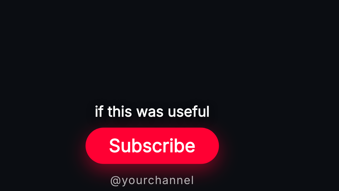 A vertical subscribe prompt sized for a Short, inside the column a phone leaves clear